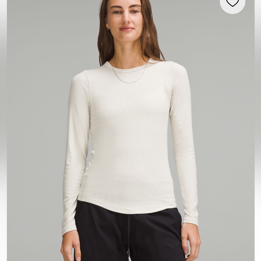 NWT Lululemon Hold Tight Long Sleeve Bone 4